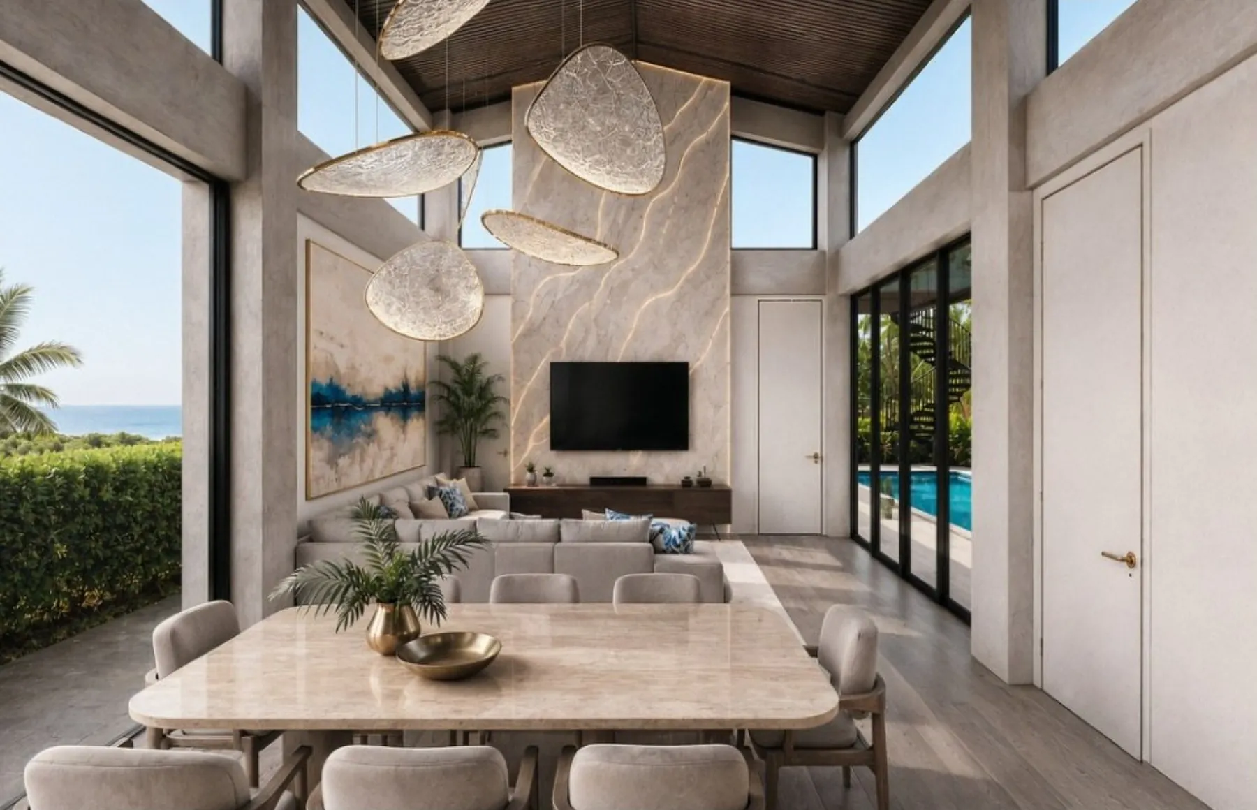 Double-height living room