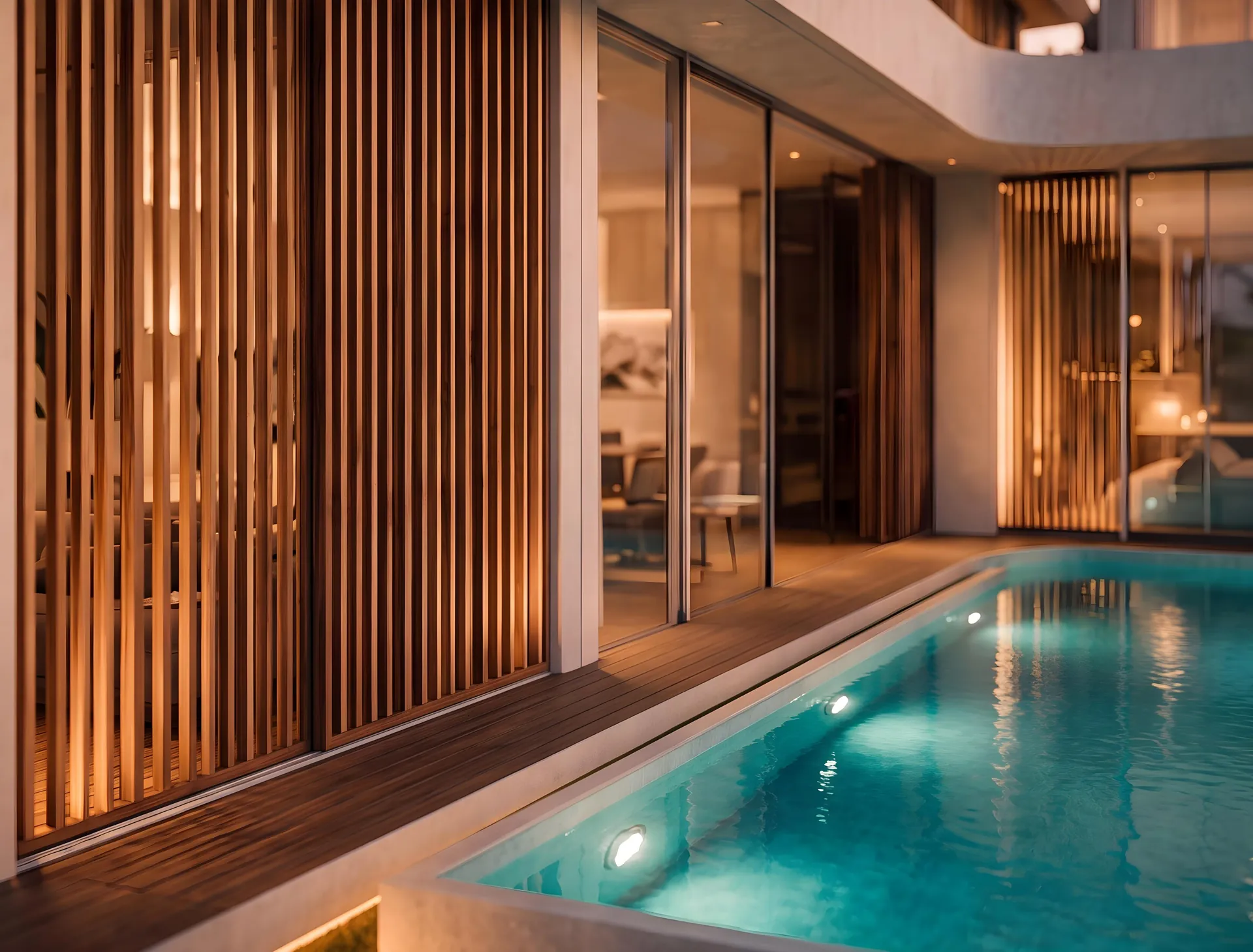 Villa terrace with private pool